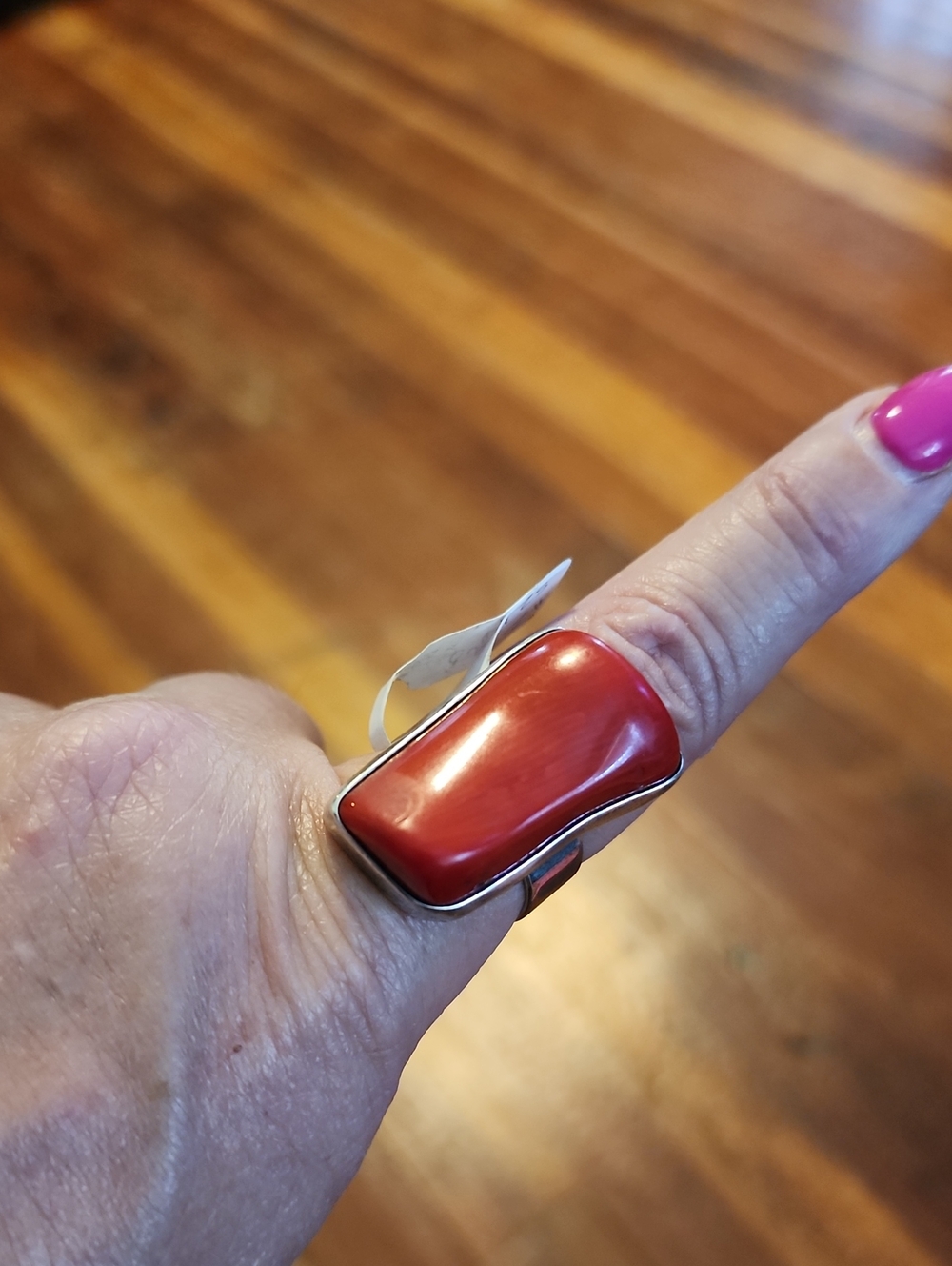 Sterling Silver Bold Red Statement Ring